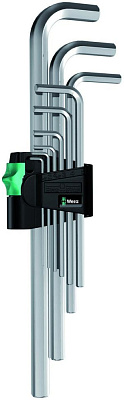 Набор Г-образных ключей WERA 950/9 L Hex-Plus 2 хром, 9 пр., 1.5/2/2.5/3/4/5/6/8/10 мм Набор Г-образных ключей WERA 950/9 L Hex-Plus 2 хром, 9 пр., 1.5/2/2.5/3/4/5/6/8/10 мм