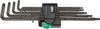 Г-образный ключ WERA 967/9 TORX XL 1 цинковое фосфатирование, удлиненные, с шаром, 9 пр., TX 8/9/10/15/20/25/27/30/40 Г-образный ключ WERA 967/9 TORX XL 1 цинковое фосфатирование, удлиненные, с шаром, 9 пр., TX 8/9/10/15/20/25/27/30/40