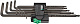 Г-образный ключ WERA 967/9 TORX XL 1 цинковое фосфатирование, удлиненные, с шаром, 9 пр., TX 8/9/10/15/20/25/27/30/40