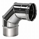 Отвод Вулкан VHR d80, 90 град., AISI 304 (зеркальная)