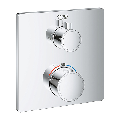 Встраиваемый смеситель Grohe Grohtherm Термостатический, верхний-ручной душ, хром Встраиваемый смеситель Grohe Grohtherm Термостатический, верхний-ручной душ, хром