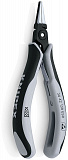 Плоскогубцы KNIPEX захватные прецизионные ESD для электроники, плоские широкие губки с лазерной крестовой насечкой, 130 мм, антистатические, 2К ручки