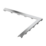 Декоративная решетка TECE TECEdrainline steel II угловая, 1200x1200 мм, глянцевая