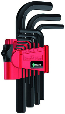 Набор Г-образных ключей WERA 950/9 BM Hex-Plus BlackLaser 7 9 пр. 1.5/2/2.5/3/4/5/6/8/10 мм Набор Г-образных ключей WERA 950/9 BM Hex-Plus BlackLaser 7 9 пр. 1.5/2/2.5/3/4/5/6/8/10 мм
