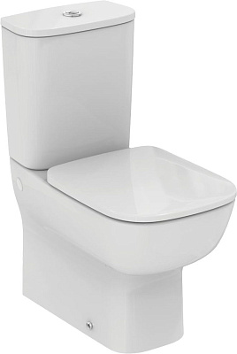 Унитаз напольный Ideal Standard T282001+T282801+T318301 ESEDRA пристенный с бачком, c сидением и крышкой плавного закрывания