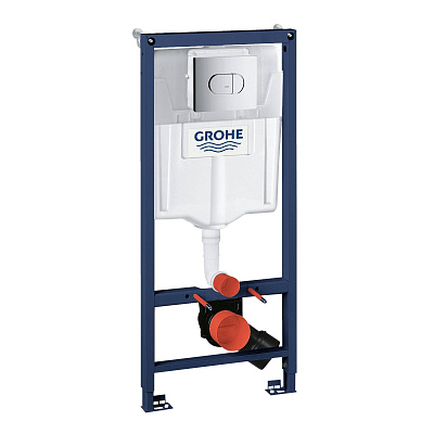Система инсталляции Grohe Rapid SL для подвесного унитаза с панелью Arena Cosmopolitan Система инсталляции Grohe Rapid SL для подвесного унитаза с панелью Arena Cosmopolitan