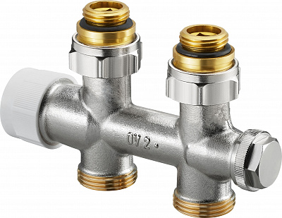 Узел нижнего подключения Oventrop Multiblock T 1/2x3/4 прямой, с преднастройкой Узел нижнего подключения Oventrop Multiblock T 1/2x3/4 прямой, с преднастройкой