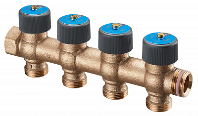 Коллектор Oventrop Multidis R с регулировычными вентилями 3/4x3/4, 4 отвода Коллектор Oventrop Multidis R с регулировычными вентилями 3/4x3/4, 4 отвода
