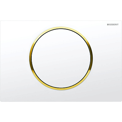 Кнопка смыва Geberit Sigma 10 одинарный смыв, белый/золото 115.758.KK.5 Кнопка смыва Geberit Sigma 10 одинарный смыв, белый/золото 115.758.KK.5