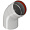Отвод Rommer D 80 угол 45гр. M/F (мама/папа)
