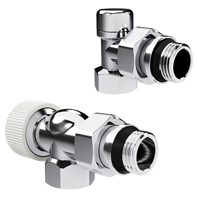 Набор термостатический Royal Thermo для радиатора, Design осевой, М30х1,5, 1/2, хром