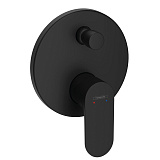 Встраиваемый смеситель Hansgrohe для ванны Rebris S (внешняя часть), матовый черный 72466670