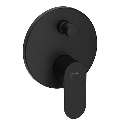 Встраиваемый смеситель Hansgrohe для ванны Rebris S (внешняя часть), матовый черный 72466670