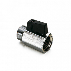 Кран шаровой Tiemme SMALL 2901 мини НВ 1/2 флажок черный