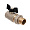 Кран шаровой HOOBS ORION с американкой НР/ВР 1/2 с ручкой-бабочкой чёрного цвета