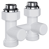 Узел нижнего подключения радиатора Royal Thermo Design, 1/2x3/4EK, прямой, 50 мм, белый