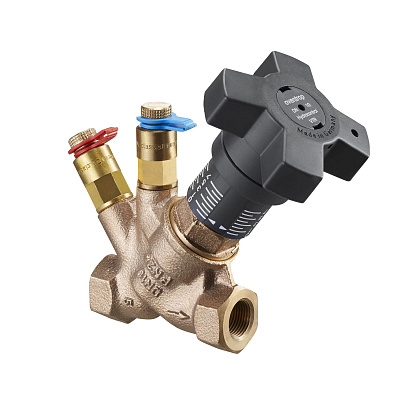 Вентиль регулирующий Oventrop Hydrocontrol VTR, ВР-ВР, DN 25, PN 25, с ниппелями КИП G 1/4