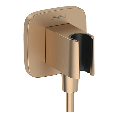 Подключение душевого шланга Hansgrohe Fixfit Q 26887140, бронза
