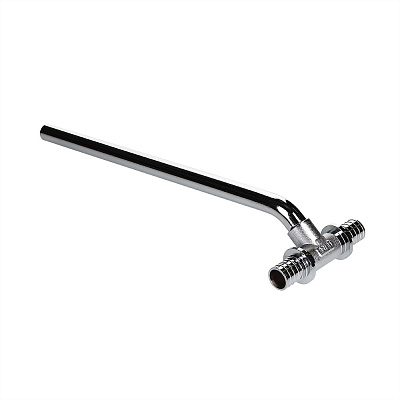 Тройник VALTEC с хром. латун. трубкой короткий 20(2,8)х15х16(2,2) L 300 мм