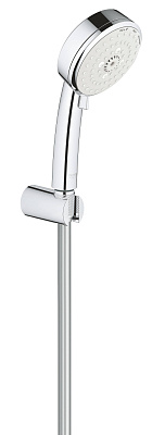 Душевой набор Grohe Tempesta Cosmopolitan Cosmopolitan 100 III (круглый ручной душ, настенный держатель, шланг 1500 мм), хром 27588002