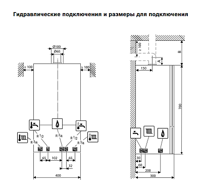 Настенный газовый двухконтурный котел отопления Buderus Logamax U072-28K