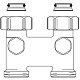 Перепускной узел подключения Oventrop прямой 3/4x3/4