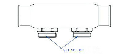 Ниппель VALTEC с переходом на евроконус 1/2 х 3/4 наружная резьба, никелированная латунь