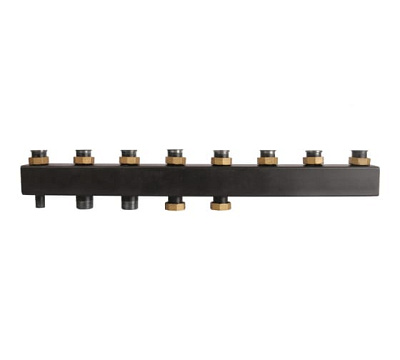Стальной распределительный коллектор Rommer 4(5) отопительных контура 1 1/2 x 1 1/2