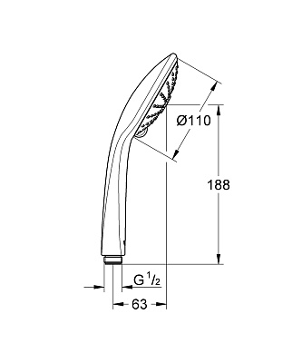 Душевая лейка Grohe Euphoria 110 Massage 27221000