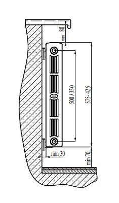 Биметаллический секционный радиатор отопления Rifar Supremo 500 / 9 секций