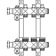Коллектор Oventrop Multidis SF 2, нержавеющая сталь, 1 x 3/4 дюйма, с регулирующими вставками на подаче