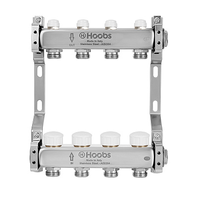 Коллекторный блок HOOBS , с термостатическими клапанами, 1 х 3/4 -10 вых .
