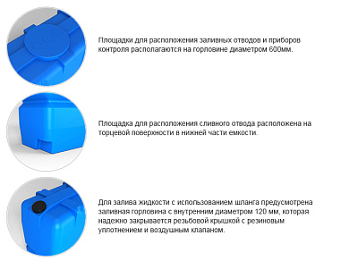 Емкость ЭкоПром SK 2000 литров OIL, белая