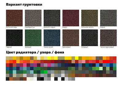 Чугунный радиатор отопления RETROstyle Bohemia R 800/220 (c узором) - 1 секция