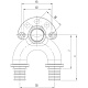 Угольник Rehau проточный настенный 16/16-Rp 1/2 длинный RX