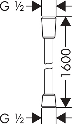 Душевой шланг Hansgrohe Comfortflex 160 см 28168000