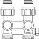 Узел нижнего подключения Oventrop Мultiflex F ZBU 3/4 прямой, с преднастройкой