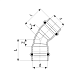Отвод 45 медный Viega Profipress с SC-Contur d=35 (арт. 292 379)
