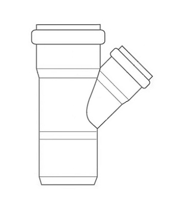 Тройник Rehau 90/50/45 (арт. 11232741001)