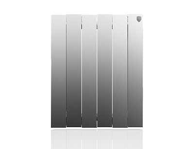 Биметаллический секционный радиатор отопления Royal Thermo PianoForte Satin Silver 500 / 6 секций