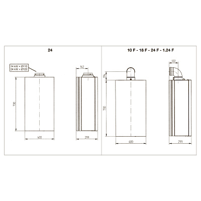 Настенный газовый двухконтурный котел отопления Baxi ECO-4S 24 (7659762--)