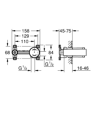 Скрытая часть смесителя Grohe 23571000