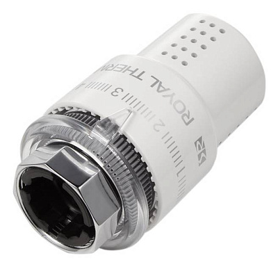 Термоголовка Royal Thermo Design жидкостная М30х1,5 пластик белая