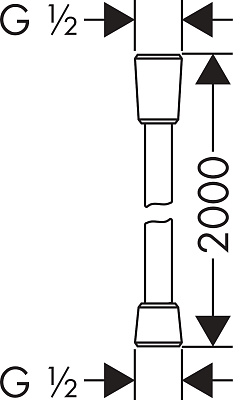 Душевой шланг Hansgrohe Comfortflex 200 см 28169000