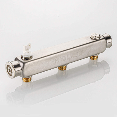 Коллектор VALTEC SQ из нержавеющей стали, шаг 100 мм 1x1/2x7 (VTc.510.SQ.060407)