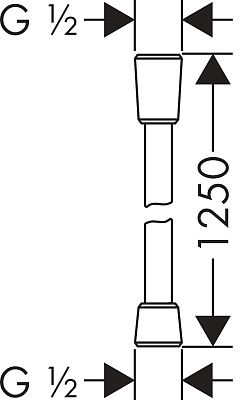 Душевой шланг Hansgrohe Isiflex B 125 см 28272000