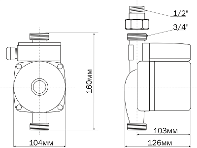 Циркуляционный насос Aquario AC 159-160A