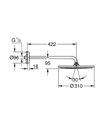 Верхний душ Grohe Rainshower 26257000
