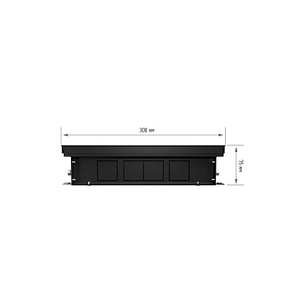 Внутрипольный конвектор с естественной конвекцией Royal Thermo 75/300/2000-DG-U-NA