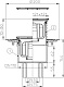 Трап HL 310NPr-3000 с Сухим сифоном, с решеткой 037Pr.32E - Цвет бронза
